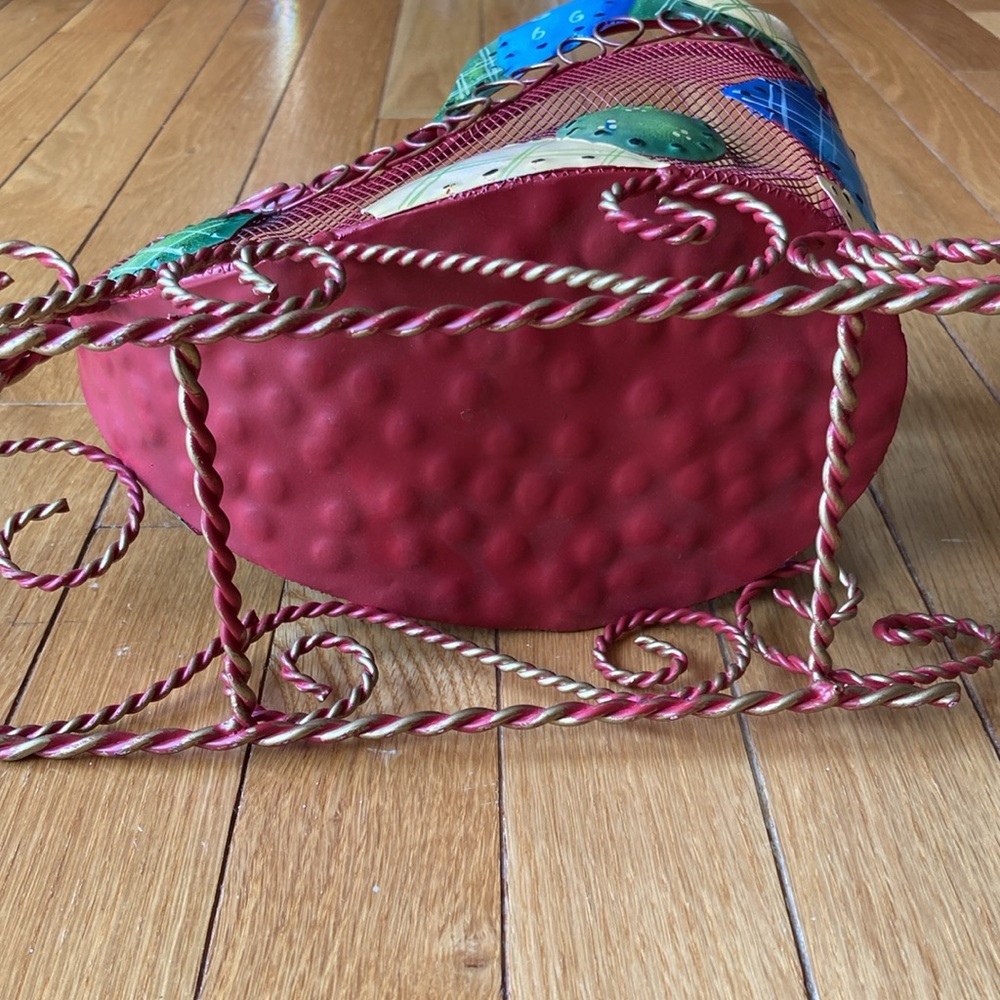Metal Patchwork Sleigh Centerpiece - Picture 7 of 10